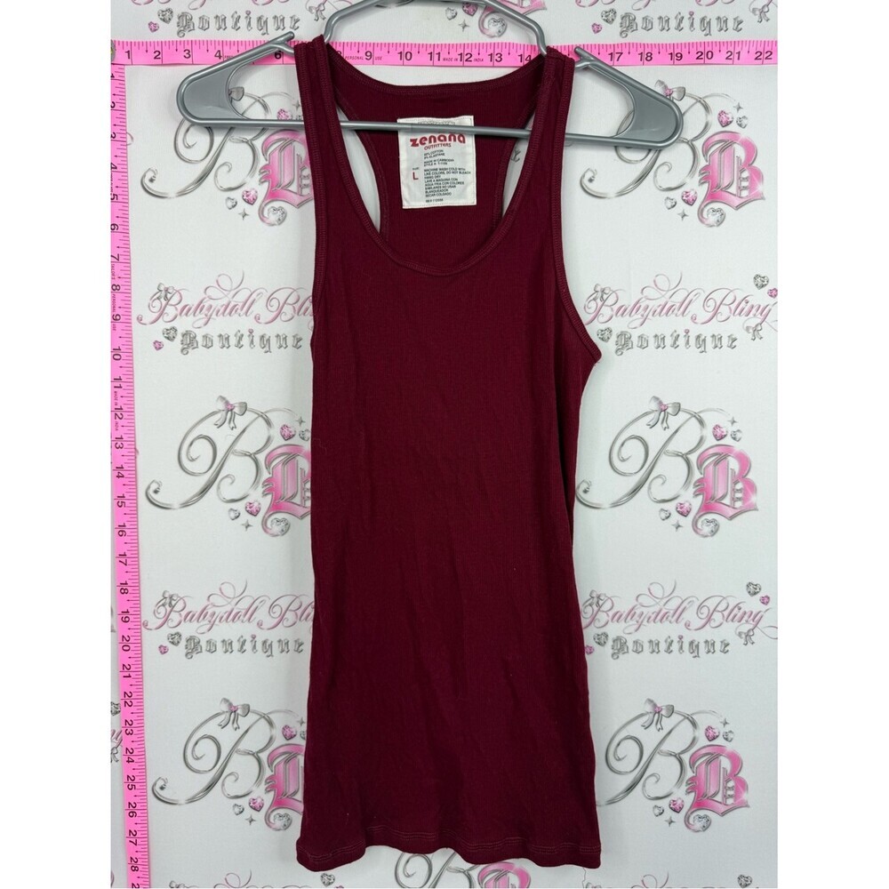 Zenana Outfitters Maroon Racerback Tank Top